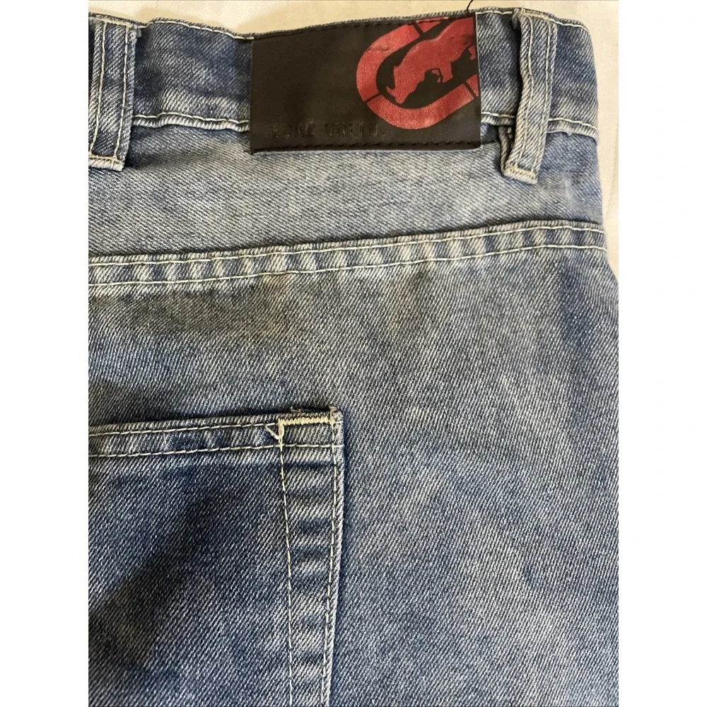 Ecko Unltd Denim Raw 72 Shorts Men's Size 50 Blue Relaxed Baggy Y2K Hip‎ Hop